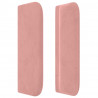 Cabecero de terciopelo rosa 183x16x78/88 cm 4