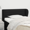 Cabeceira de cama c/ abas tecido 103x23x78/88 cm preto 1