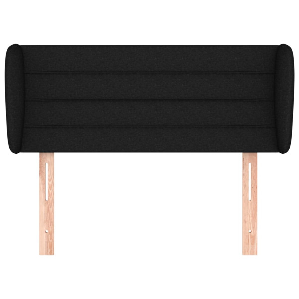 Cabeceira de cama c/ abas tecido 103x23x78/88 cm preto M 3