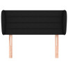 Cabeceira de cama c/ abas tecido 103x23x78/88 cm preto 3