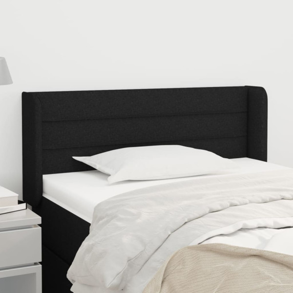 Cabecero de tela negro 103x16x78/88 cm D