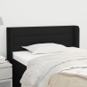 Cabeceira de cama c/ abas tecido 103x16x78/88 cm preto 1