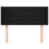 Cabeceira de cama c/ abas tecido 103x16x78/88 cm preto 3