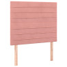 Cabeceros 2 unidades de terciopelo rosa 90x5x78/88 cm 2