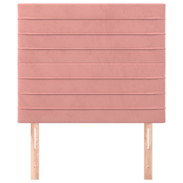 Cabeceira de cama 2 pcs veludo 90x5x78/88 cm rosa M 3