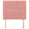 Cabeceros 2 unidades de terciopelo rosa 90x5x78/88 cm 3