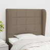 Cabeceira cama c/ abas tecido 83x23x118/128cm cinza-acastanhado 1
