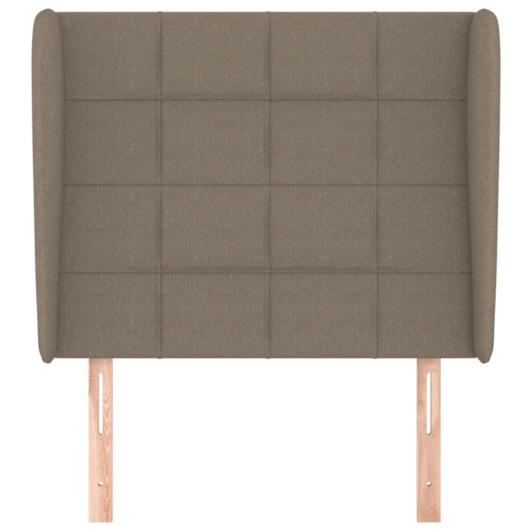 Cabeceira cama c/ abas tecido 83x23x118/128cm cinza-acastanhado M 3