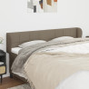 Cabeceira cama abas tecido 163x23x78/88 cm cinzento-acastanhado 1