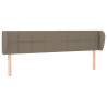 Cabecero de tela gris taupe 163x23x78/88 cm 2