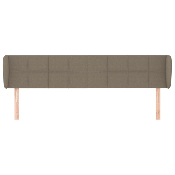 Cabeceira cama abas tecido 163x23x78/88 cm cinzento-acastanhado M 3