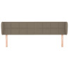 Cabeceira cama abas tecido 163x23x78/88 cm cinzento-acastanhado 3