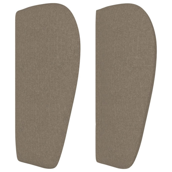 Cabecero de tela gris taupe 163x23x78/88 cm M 4