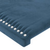 Cabecero con orejas de terciopelo azul oscuro 83x23x118/128 cm 5