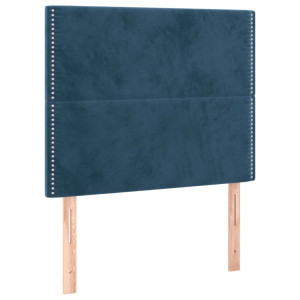 Cabeceira de cama 2 pcs veludo 80x5x78/88 cm azul-escuro H