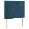 Cabeceira de cama 2 pcs veludo 80x5x78/88 cm azul-escuro 2