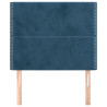 Cabeceira de cama 2 pcs veludo 80x5x78/88 cm azul-escuro 3