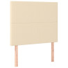 Cabecero con luces LED tela crema 90x5x118/128 cm 4