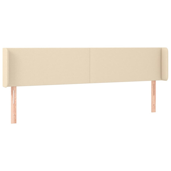 Cabeceira de cama c/ luzes LED tecido 183x16x78/88 cm cor creme M 3