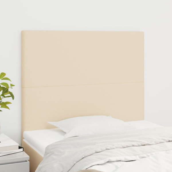 Cabeceros 2 unidades de tela color crema 90x5x78/88 cm D