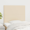 Cabeceros 2 unidades de tela color crema 90x5x78/88 cm 1