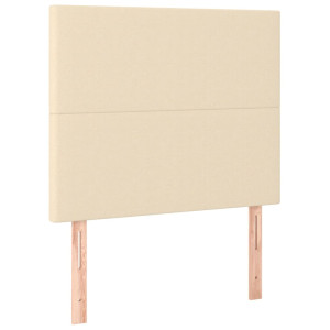Cabeceira de cama 2 pcs tecido 90x5x78/88 cm creme H