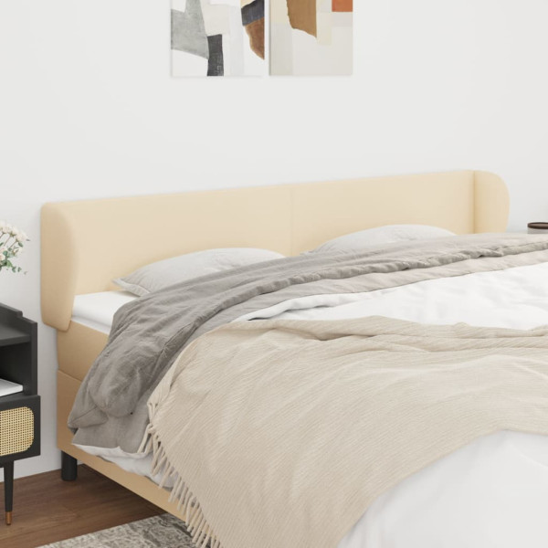 Cabecero de tela color crema 183x23x78/88 cm D