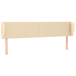 Cabeceira de cama c/ abas tecido 183x23x78/88 cm creme H