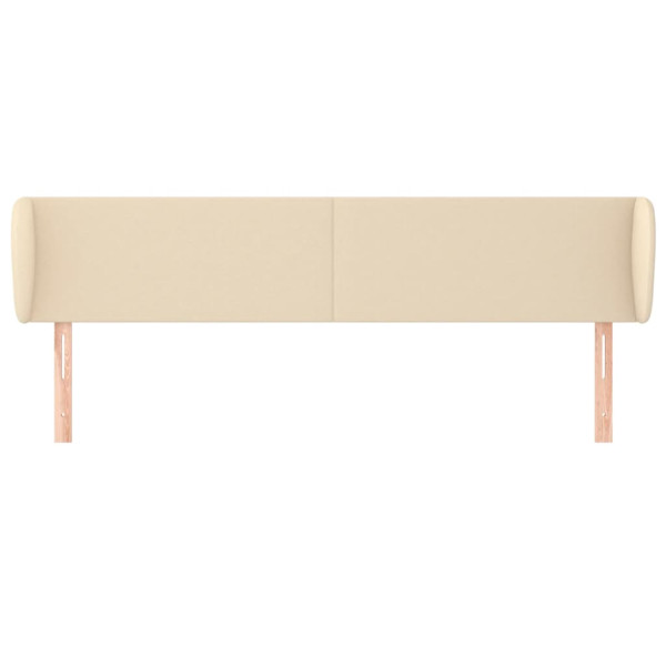 Cabeceira de cama c/ abas tecido 183x23x78/88 cm creme M 3