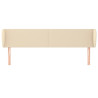 Cabecero de tela color crema 183x23x78/88 cm 3