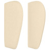 Cabeceira de cama c/ abas tecido 183x23x78/88 cm creme 4