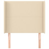 Cabecero con orejas de tela color crema 93x16x118/128 cm 3