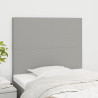 Cabeceros 2 unidades de tela gris claro 90x5x78/88 cm 1