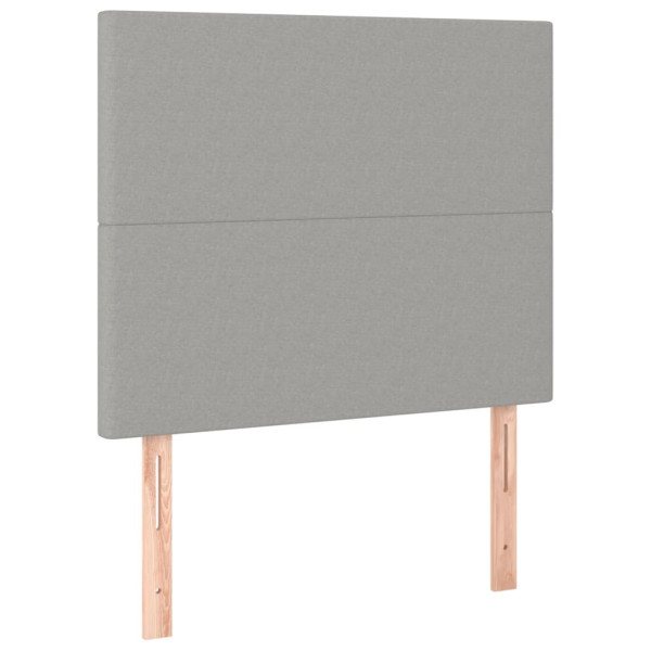 Cabeceros 2 unidades de tela gris claro 90x5x78/88 cm M 2