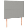 Cabeceira de cama 2 pcs tecido 90x5x78/88 cm cinzento-claro 2