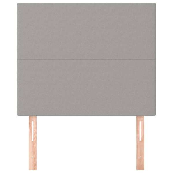 Cabeceira de cama 2 pcs tecido 90x5x78/88 cm cinzento-claro M 3