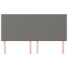 Cabeceira de cama 4 pcs tecido 90x5x78/88 cm cinzento-escuro 3