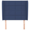 Cabeceira de cama c/ abas tecido 93x23x118/128 cm azul 3
