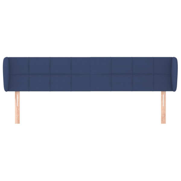 Cabeceira de cama c/ abas tecido 183x23x78/88 cm azul M 3