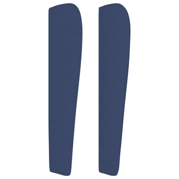 Cabeceira de cama c/ abas tecido 183x23x118/128 cm azul M 4