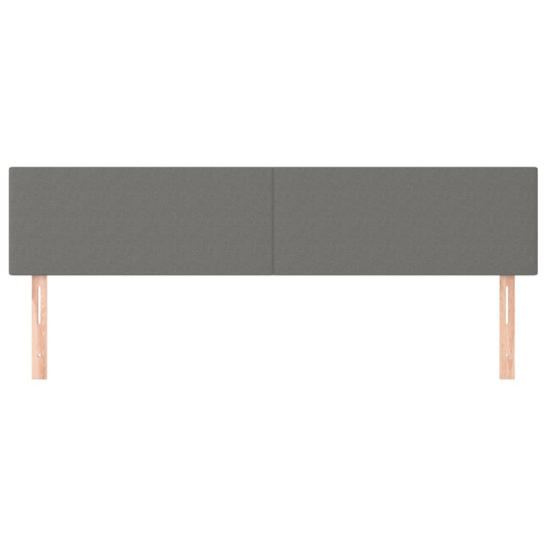 Cabeceros 2 unidades de tela gris oscuro 90x5x78/88 cm M 3