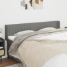 Cabeceira de cama c/ abas tecido 183x16x78/88cm cinzento-escuro 1