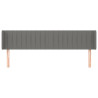 Cabeceira de cama c/ abas tecido 183x16x78/88cm cinzento-escuro 3
