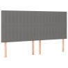 Cabeceros 4 unidades de tela gris oscuro 90x5x78/88 cm 2