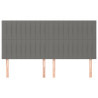 Cabeceira de cama 4 pcs tecido 90x5x78/88 cm cinzento-escuro 3