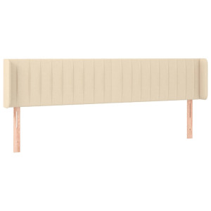 Cabecero de tela color crema 183x16x78/88 cm H