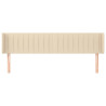 Cabeceira de cama c/ abas tecido 183x16x78/88 cm creme 3