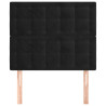 Cabeceros 2 unidades de terciopelo negro 100x5x78/88 cm 3