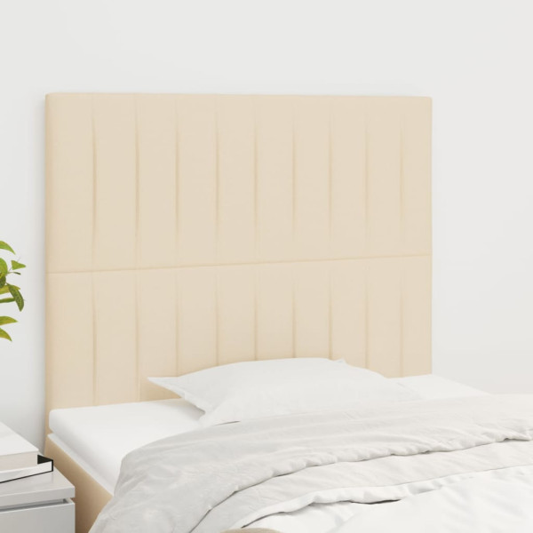 Cabeceros 2 unidades de tela color crema 90x5x78/88 cm D