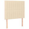 Cabeceros 2 unidades de tela color crema 90x5x78/88 cm 2